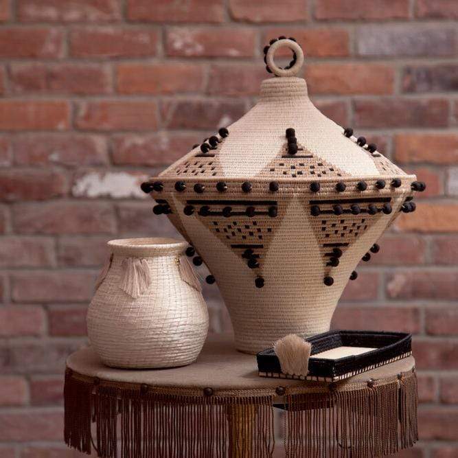 Charlie Sprout Fanned Out Mini Bulbous Vase - Cream Pillow & Decor charlie-sprout-HS20-10