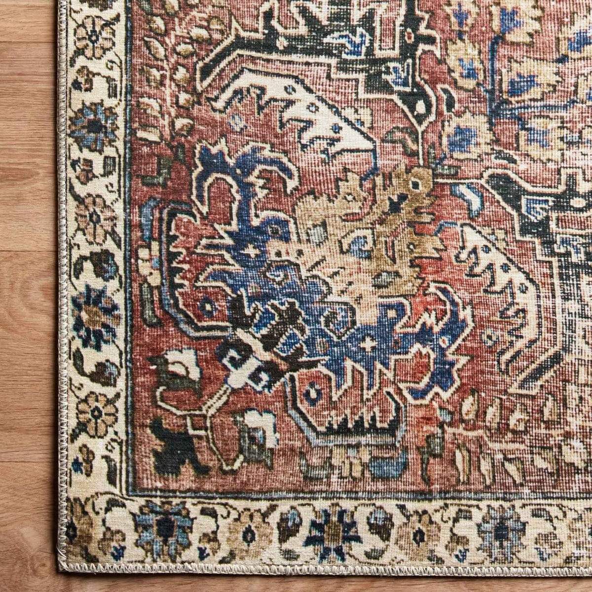 Jules Merlot/Multi Rug – Meadow Blu