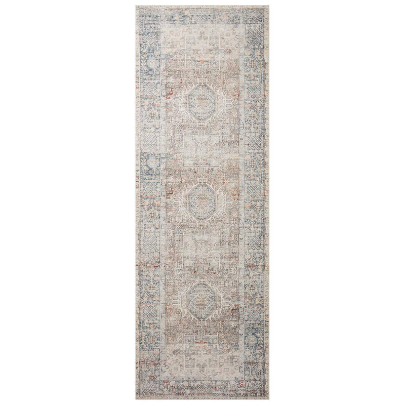 Chris Loves Julia x Loloi Jules Rug Natural/Ocean Meadow Blu