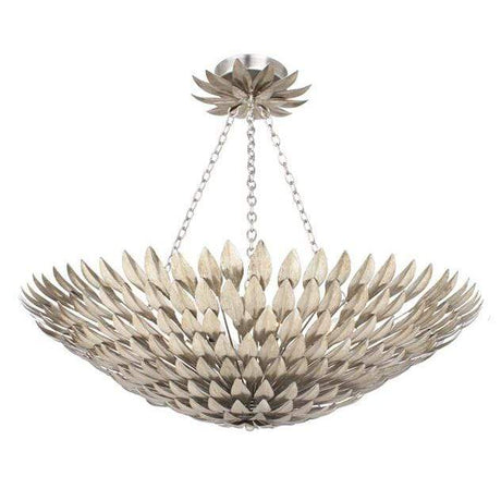 Crystorama Broche 8 Light Ceiling Mount - Silver Lighting Crystorama-519-SA_CEILING 00633779025754