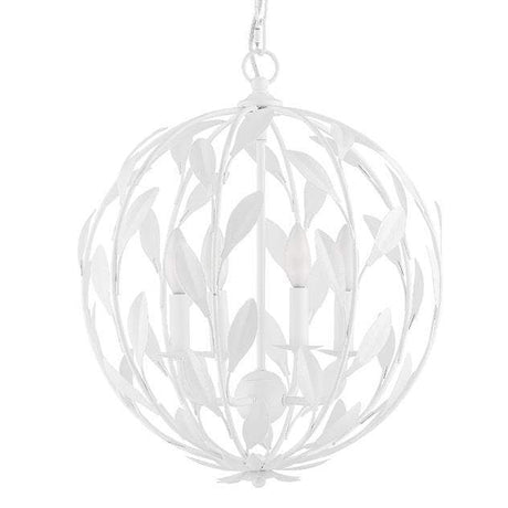 Crystorama Broche White Sphere Chandelier Lighting