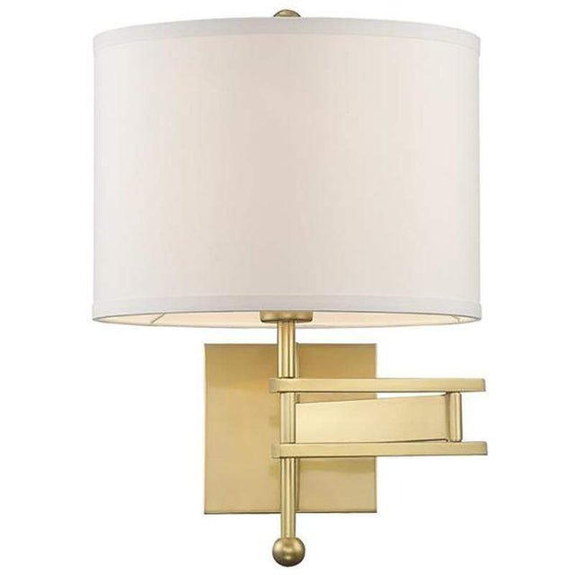 Crystorama Marshall 1 Light Wall Sconce Lighting crystorama-MAR-A8031-AG 633779041334
