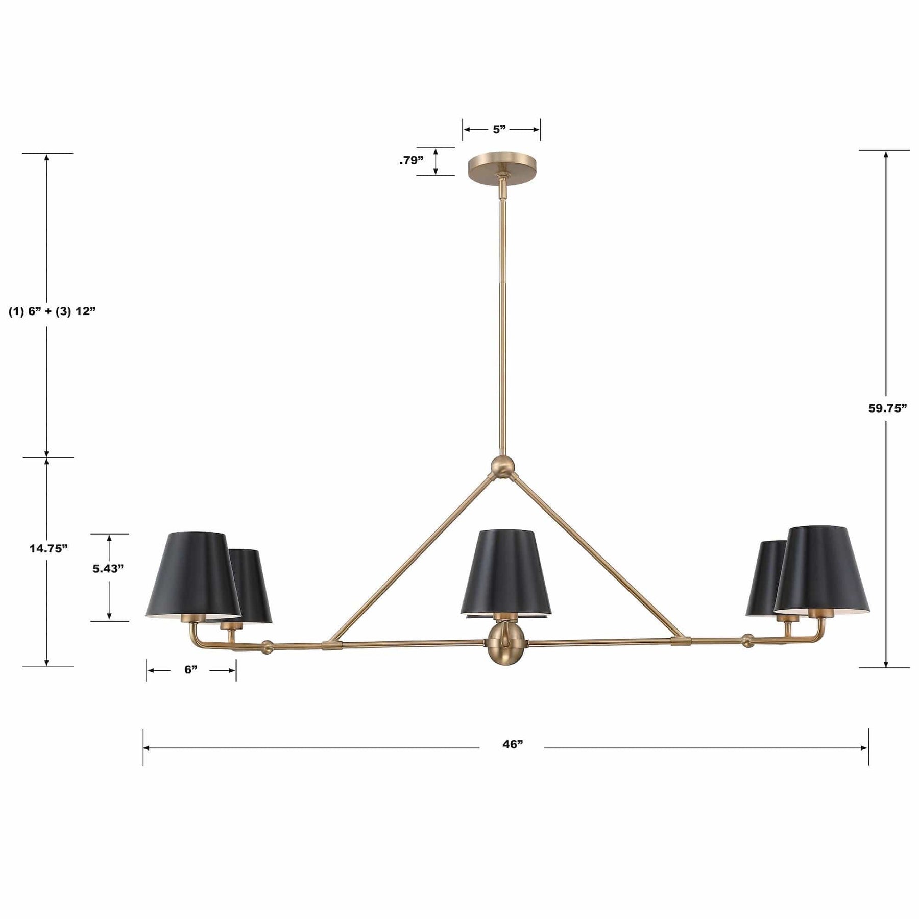 Crystorama Xavier 6 Light Chandelier – Meadow Blu