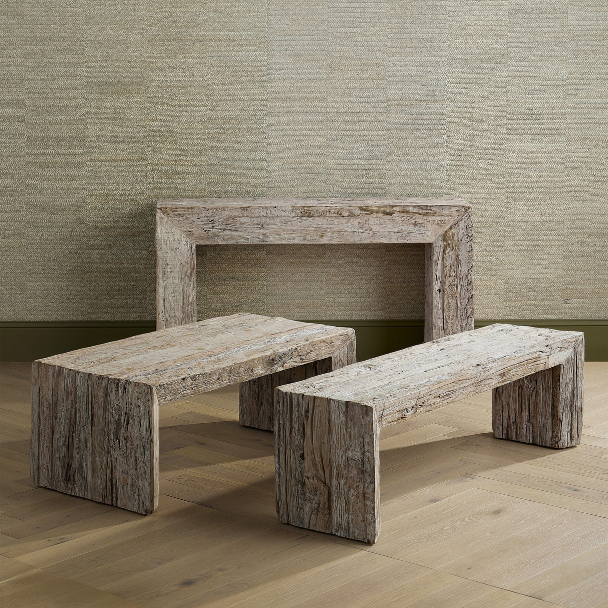 Currey and Company Kanor Bench Furniture currey-co-3000-0216