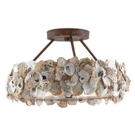 Currey and Company Oyster Semi-Flush Mount Lighting currey-co-9000-0265