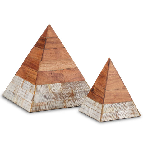 Currey & Company Hyson Pyramids (Set of 2) Decor currey-co-1200-0638