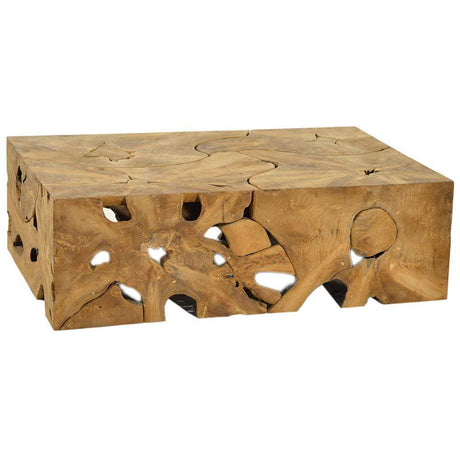 Dovetail Block Teak Root Coffee Table Furniture Dovetail-JO3102
