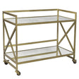 Dovetail Combs Bar Cart - Brass Furniture dovetail-AW107B
