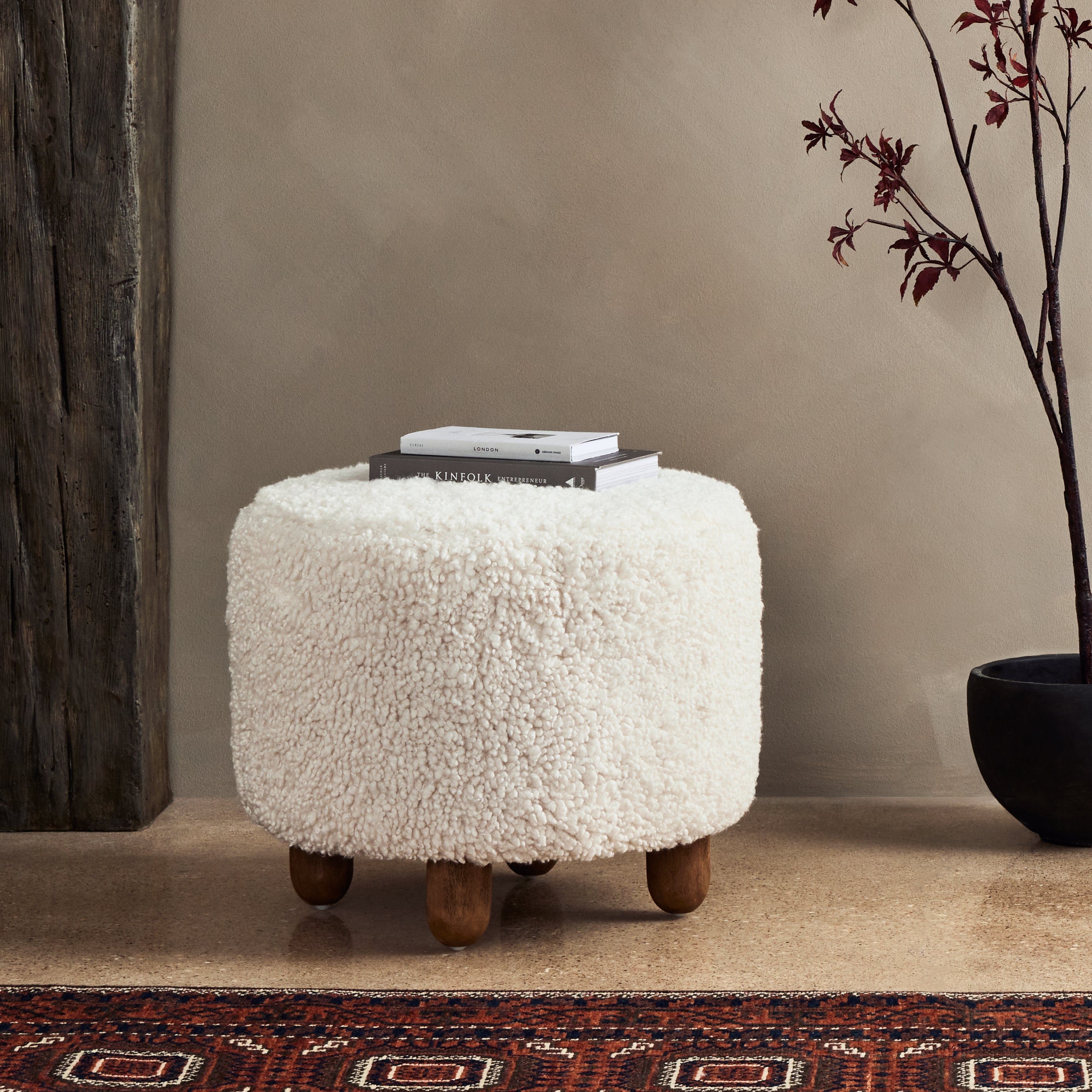 Four Hands Aniston Ottoman