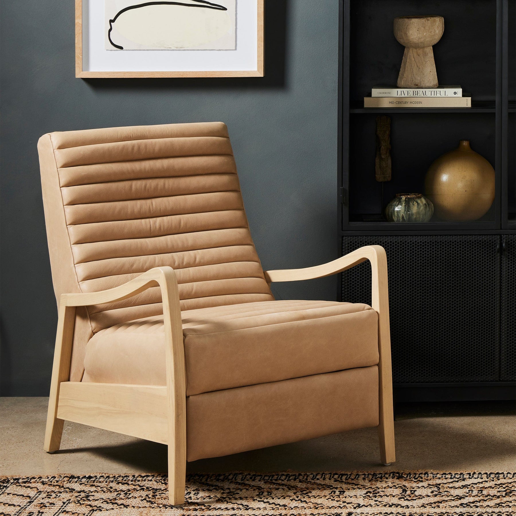 Four Hands Chance Recliner Meadow Blu