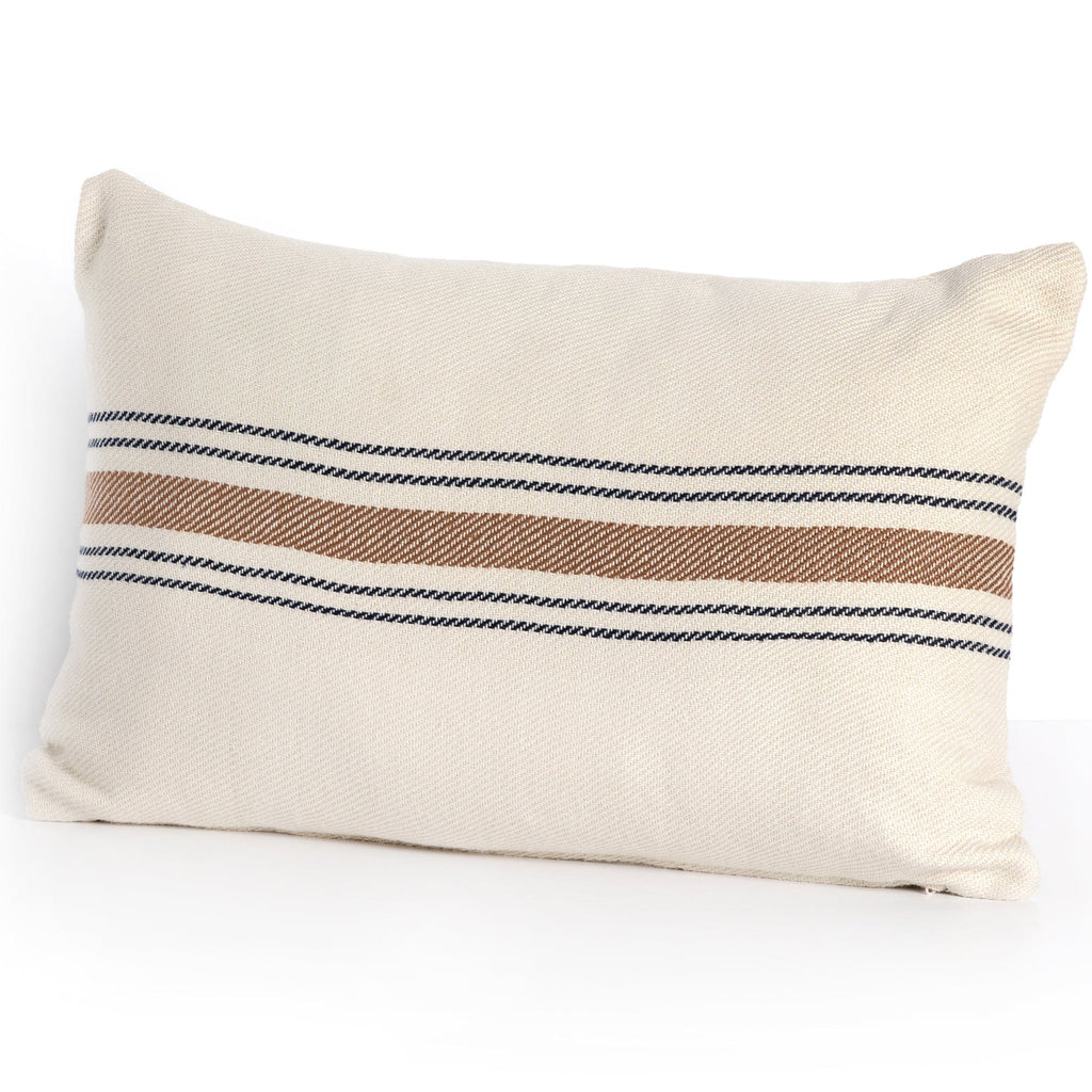 Throw Pillow Set of 2 Blue Stripe Grain Sack Pillow Blue Ticking