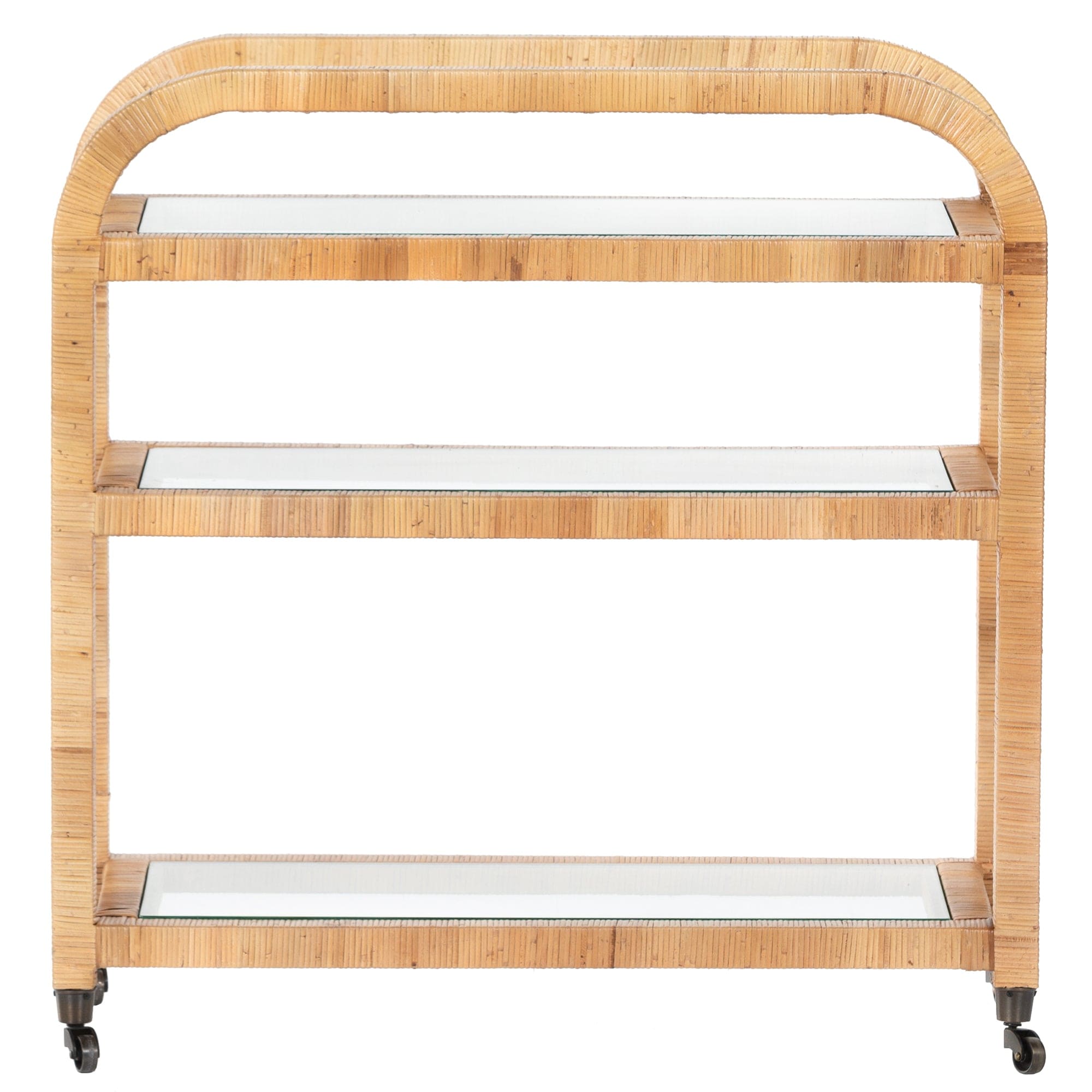 Monaco Rattan Bar Cart – Oak & Poppy