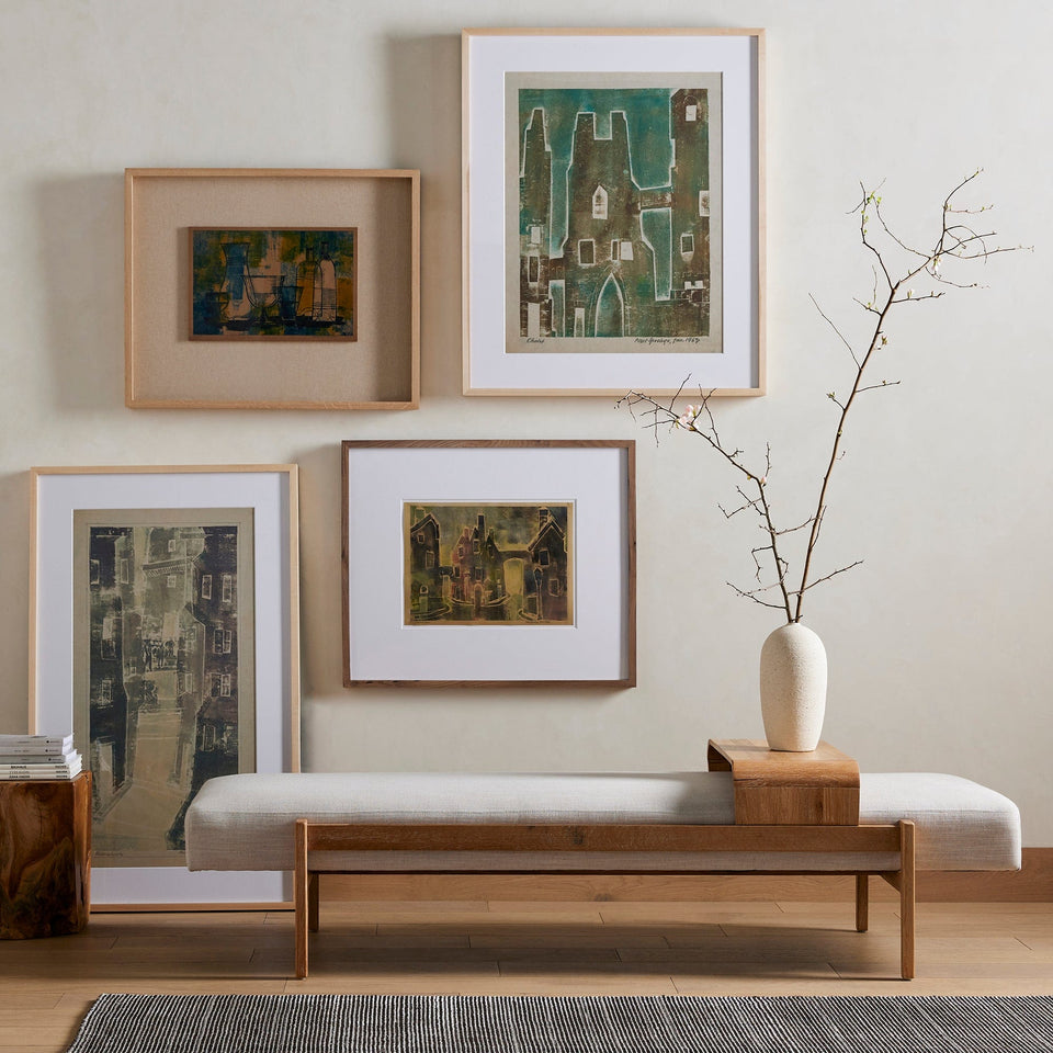 Four Hands Fawkes Bench Meadow Blu