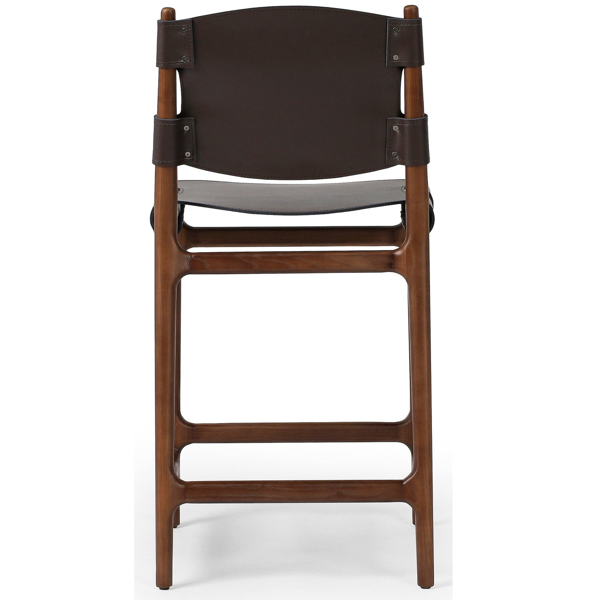 Four Hands Lulu Counter Stool - Espresso Leather Blend