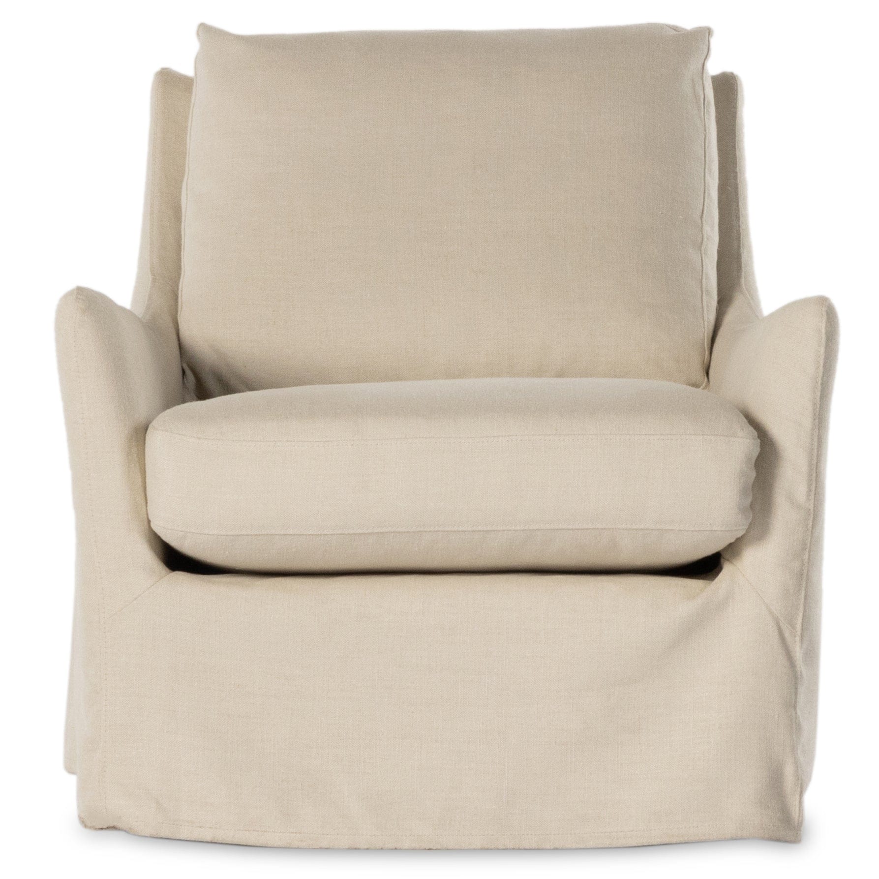 Slipcovered swivel rocker sales