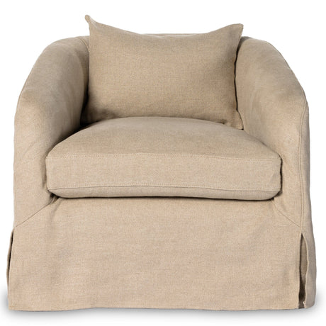 Four Hands Topanga Slipcover Swivel Chair Furniture four-hands-238314-001 801542146412