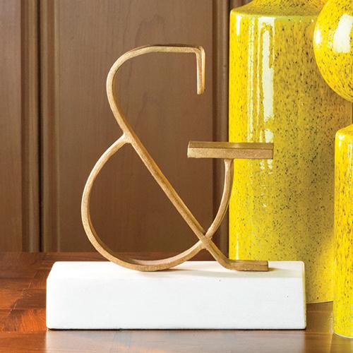 Global Views Ampersand Object-Gold Decor Global-Views-8.81687 00651083816875