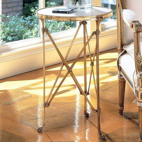 Global Views Directoire Table-Brass and Black Granite Furniture Global-Views-8497-Brass-Black-Granite 00651083184974