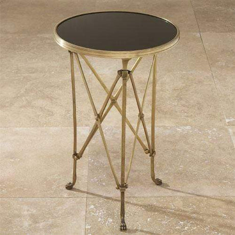 Global Views Directoire Table-Brass and Black Granite Furniture Global-Views-8497-Brass-Black-Granite 00651083184974