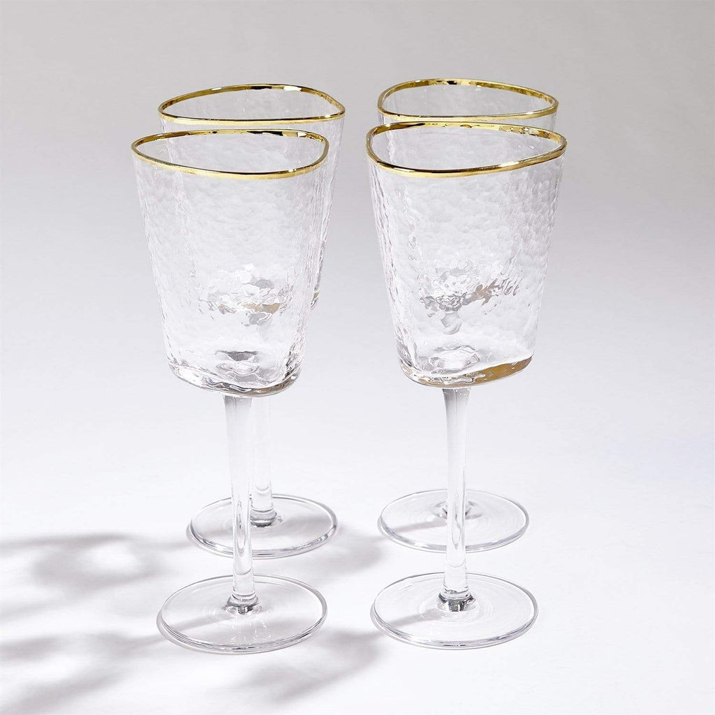 World Market-Pair of Decorated Wine Glasses