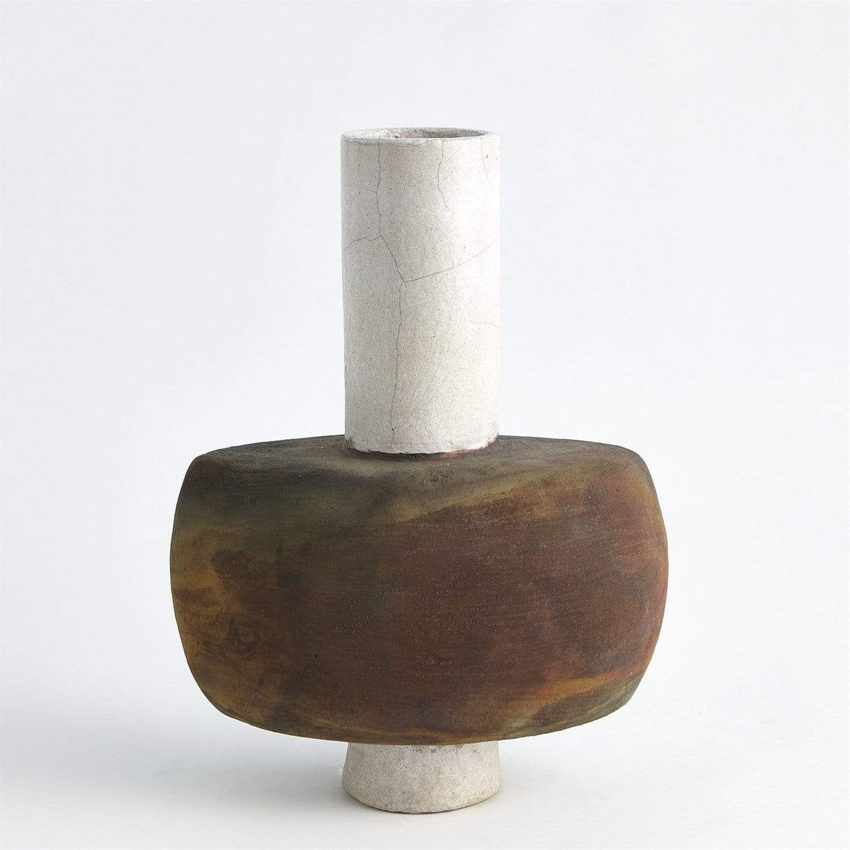 Global Views Rust Cylinder Raku Vase Decor Studio-7.91332