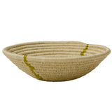 Handwoven Baskets by BLU 6" Small Striped Olive Round Basket Wall across-africa-FB.10712