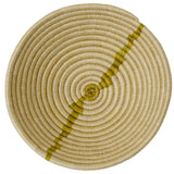 Handwoven Baskets by BLU 6" Small Striped Olive Round Basket Wall across-africa-FB.10712