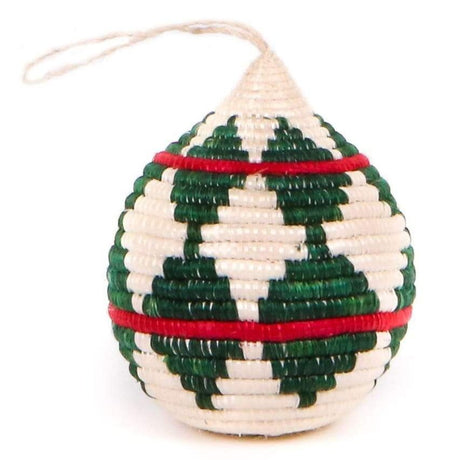Handwoven Baskets by BLU Green + Red Bulb Ornament Pillow & Decor across-africa-OO.10150