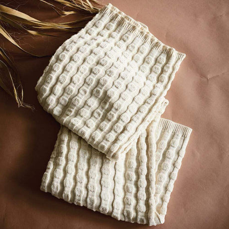 Happy Habitat Puff Balls Throw - Natural Decor happy-habitat-puff-balls-organic-natural