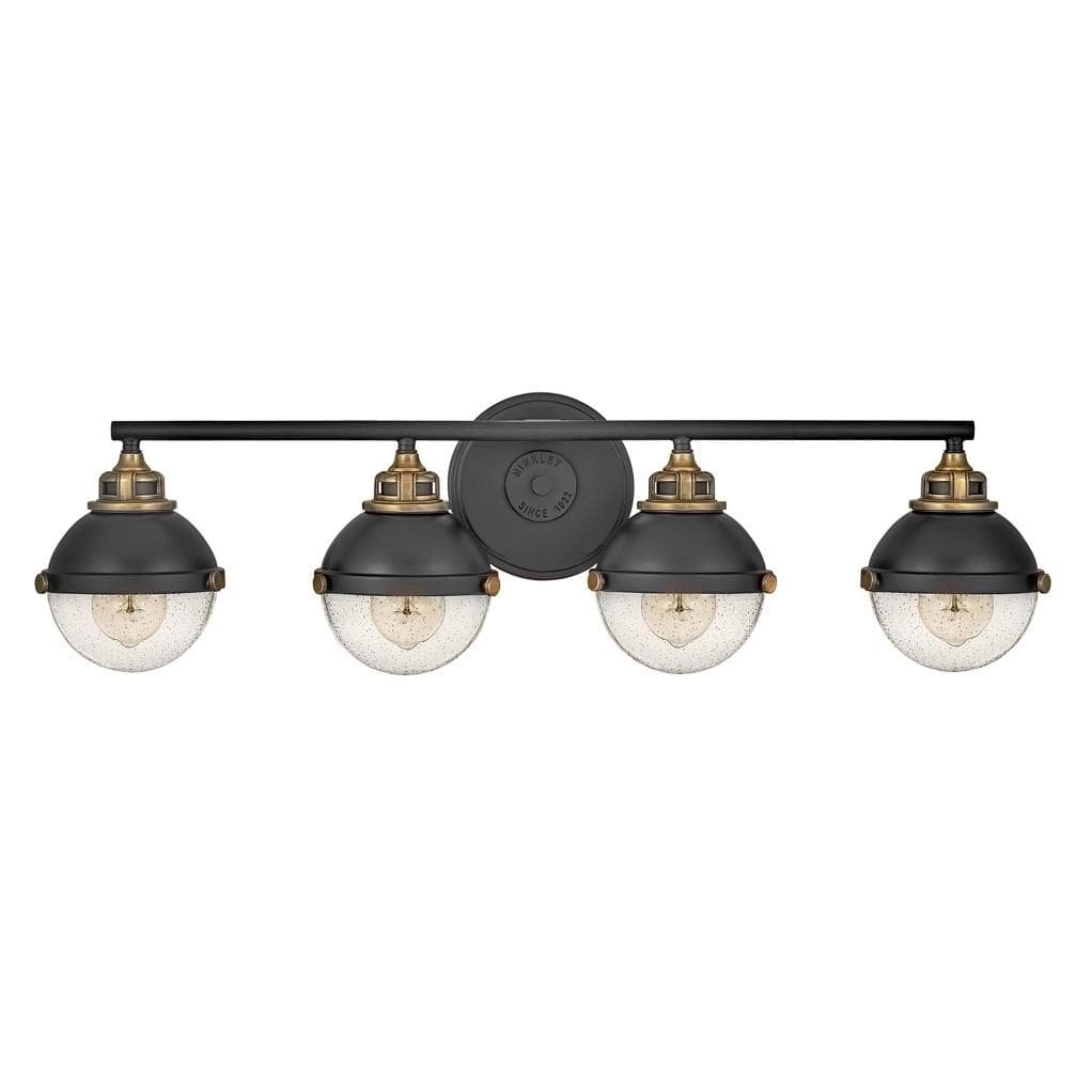 Hinkley Lighting Fletcher Four Light Vanity Sconce - Black Lighting hinkley-5174BK 640665517415