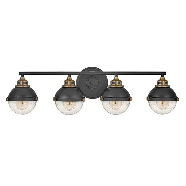 Hinkley Lighting Fletcher Four Light Vanity Sconce - Black Lighting hinkley-5174BK 640665517415