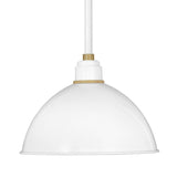 Hinkley Lighting Foundry Dome Pendant Barn Light - Gloss White Lighting hinkley-10584GW 00640665105803
