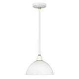 Hinkley Lighting Foundry Dome Pendant Barn Light - Gloss White Lighting hinkley-10584GW 00640665105803
