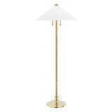 Hudson Valley Flare Floor Lamp - Aged Brass Lighting hudson-valley-L1399-AGB 806134896188