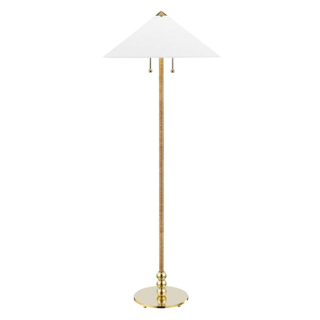 Hudson Valley Flare Floor Lamp - Aged Brass Lighting hudson-valley-L1399-AGB 806134896188