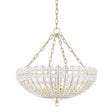 Hudson Valley Floral Park Chandelier - Aged Brass