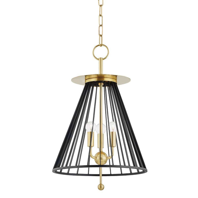 Hudson Valley Lighting Cagney Pendant - Polished Nickel Lighting HUDSON-VALLEY-1014-AGB/BK