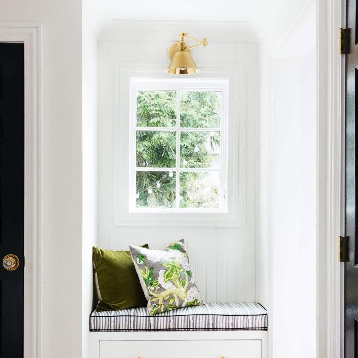 Hudson Valley Lighting on Instagram: ?Brass details, including our Garden  City sconce, a gorgeous f…