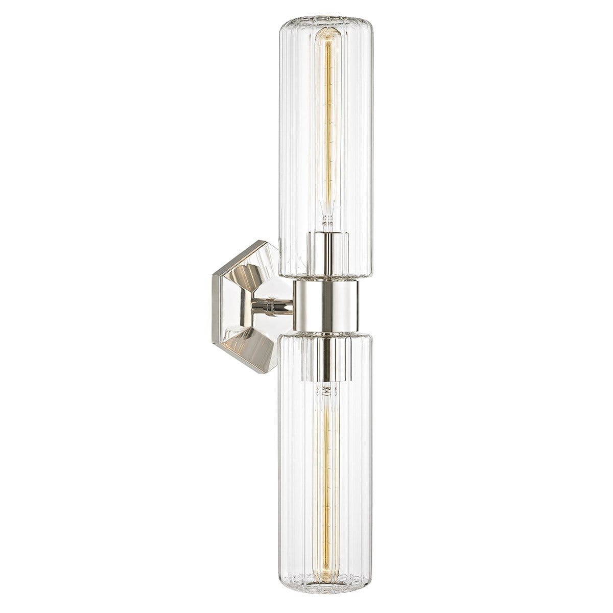Hudson Valley Lighting 1022-PN Dubois 2-Light Wall Sconce - 11.5 Inches  Wide by 12.5 Inches High, Finish Color: Polished Nickel