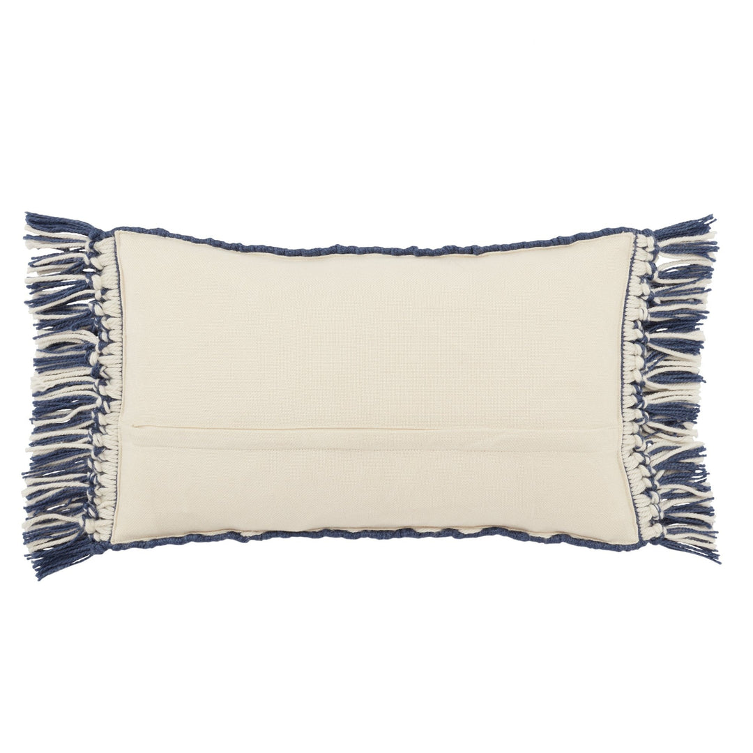 Jaipur Chesa Perdita Indoor/Outdoor Lumbar Pillow- Dark Blue