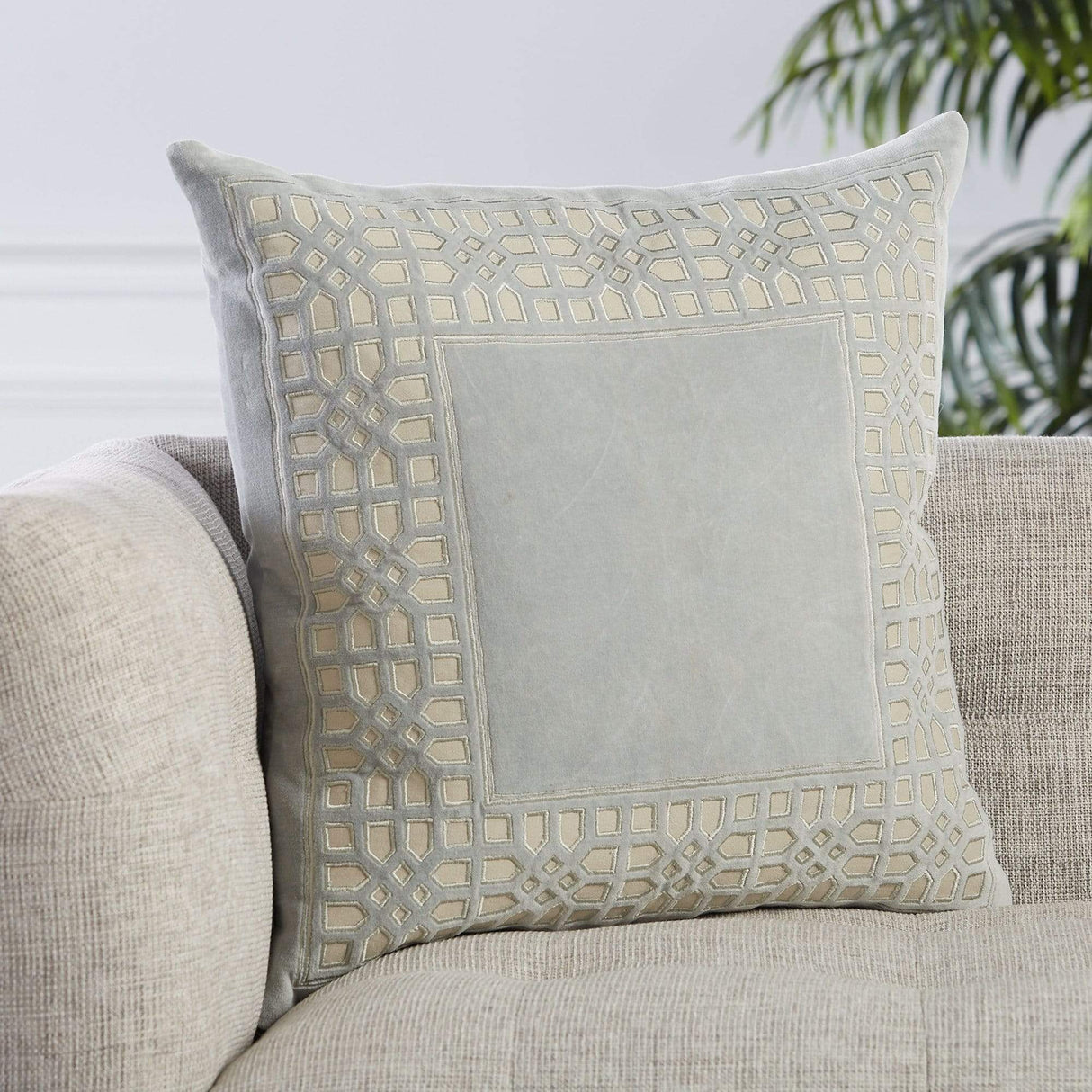 Jaipur Mezza Pillow - Beige/Light Gray Pillow & Decor