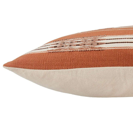 Jaipur Nagaland Lumbar Pillow - Toasted Nut Pillow & Decor