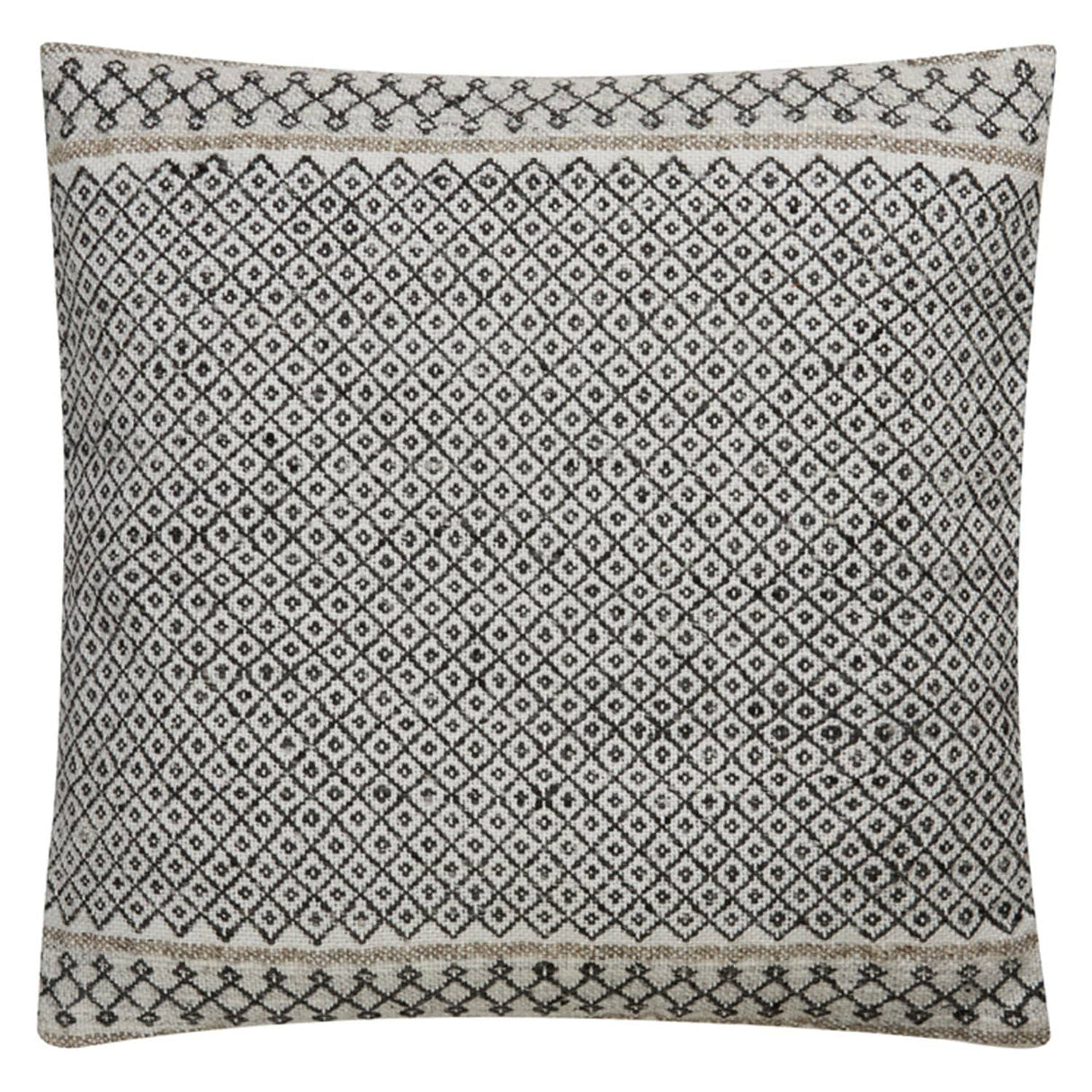 Jaipur Peykan Pillow- Mariscopa Ivory/ Dark Gray Decor