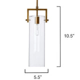 Jamie Young Co. Cambrai Brass & Glass Pendant Lighting jamie-young-LS5ASPENAB