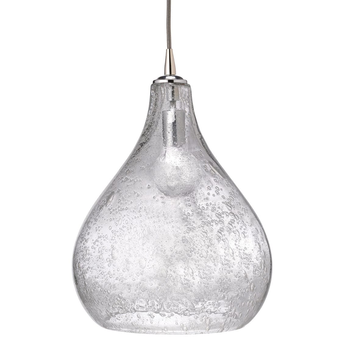 Jamie Young Co. Curved Pendant - Clear Seeded Lighting jamie-young-5CURV-LGCL 688933008395