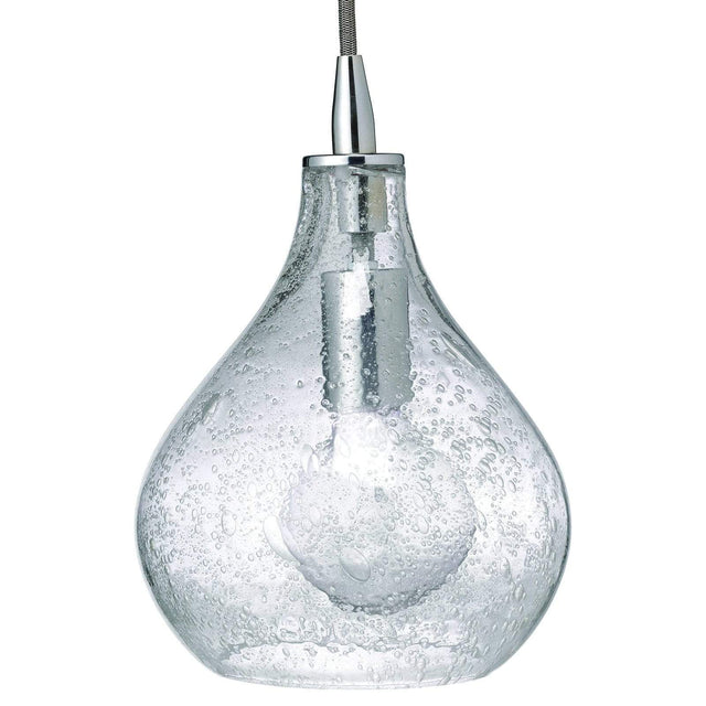 Jamie Young Co. Curved Pendant - Clear Seeded (POS) Lighting