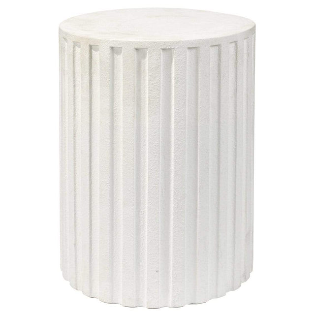 Jamie Young Co. Fluted Column Side Table Furniture jamie-young-20FLUT-STWH