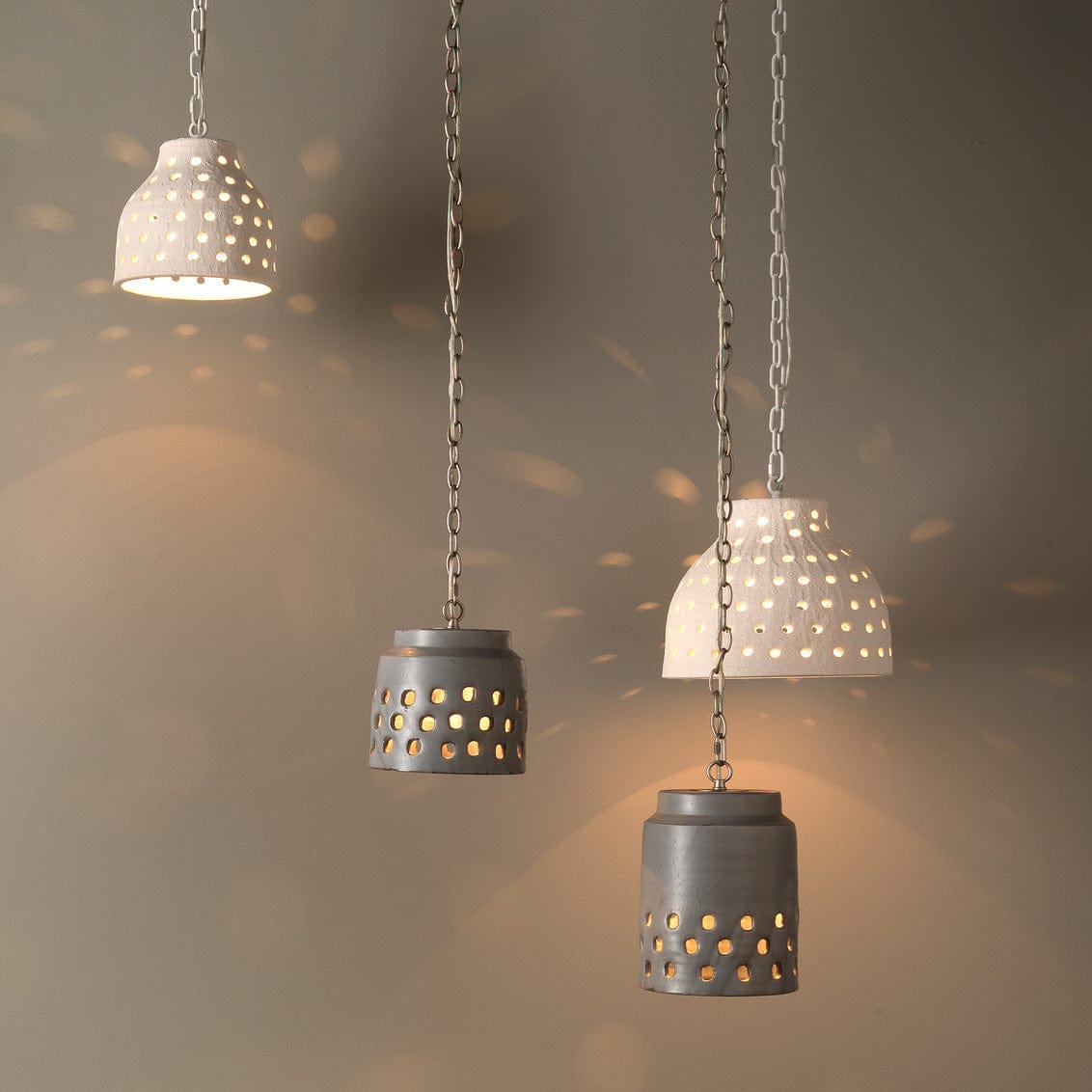 Jamie Young Co. Long Perforated Pendant Lighting