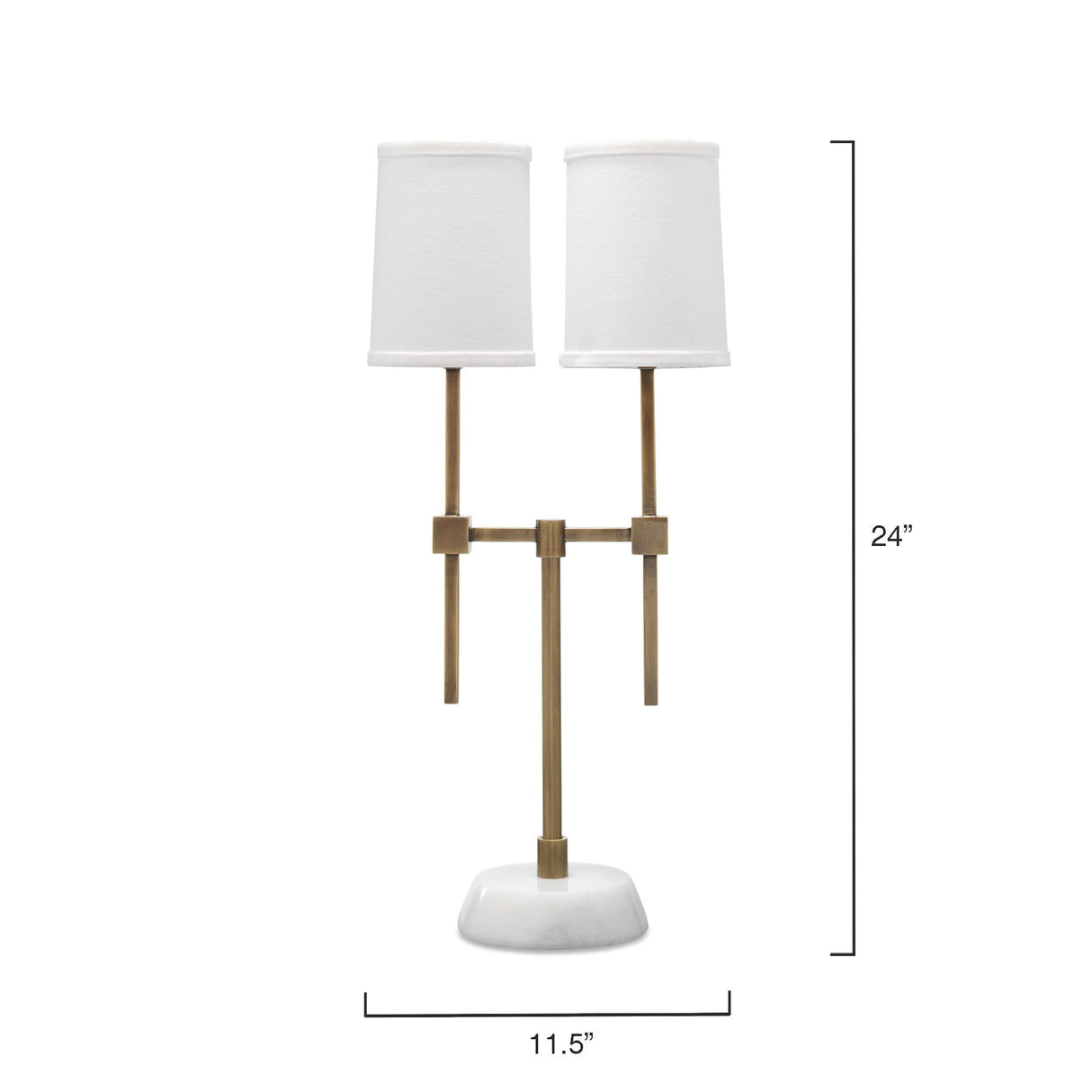 Jamie Young Co. Minerva Minerva Twin Shade Console Lamp Lighting jamie-young-9MINE-TLAB