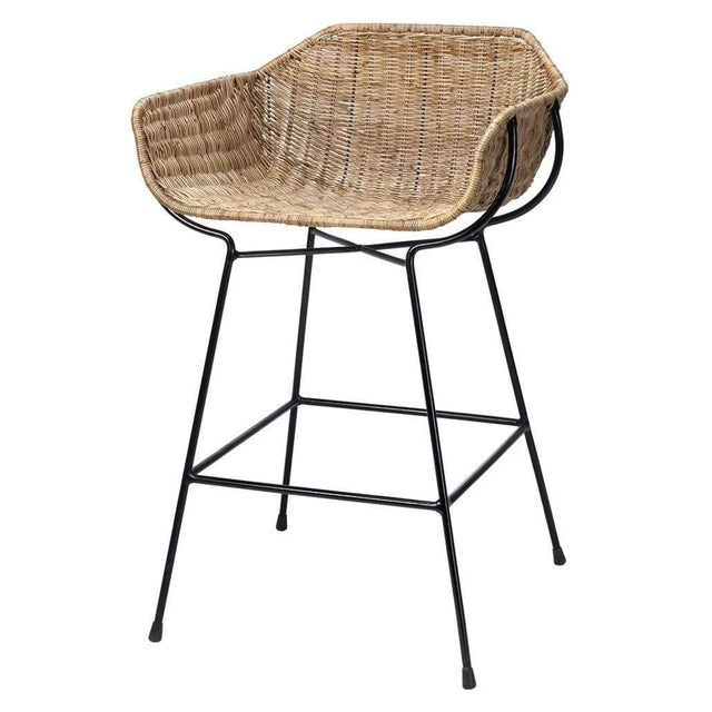 Jamie Young Co. Nusa Bar & Counter Stool - Rattan/Steel Furniture